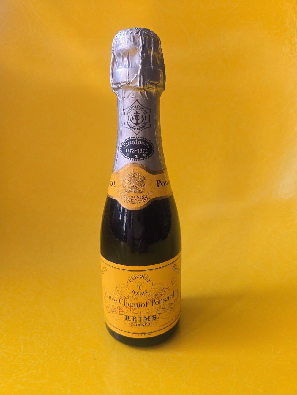 Vintage Pan Am Vueve Clicquot Ponsardin Champagne Bottle Capped Collector Bottle